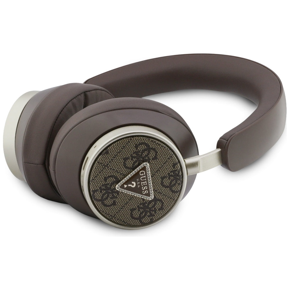 Handsfree Bluetooth Guess 4G Gold Triangle Logo, A2DP, Brown
