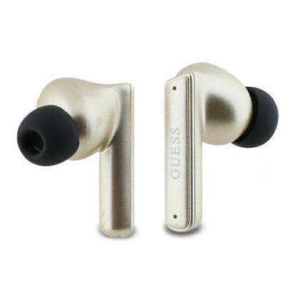 Handsfree Bluetooth Guess Capsule Printed Logo, TWS, ANC, Gold