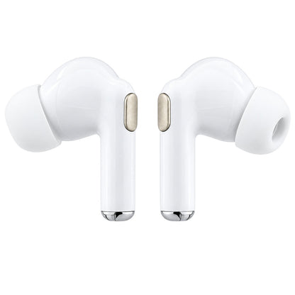 Guess Glossy Gold Line Printed Classic Logo Bluetooth Handsfree, TWS, White