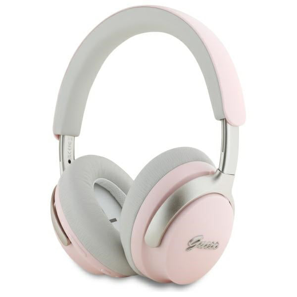 Handsfree Bluetooth Guess Metal Script Logo, A2DP, ANC, Pink