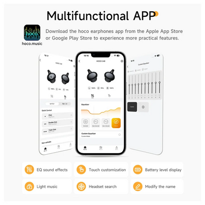 Handsfree Bluetooth HOCO EA8, TWS, White