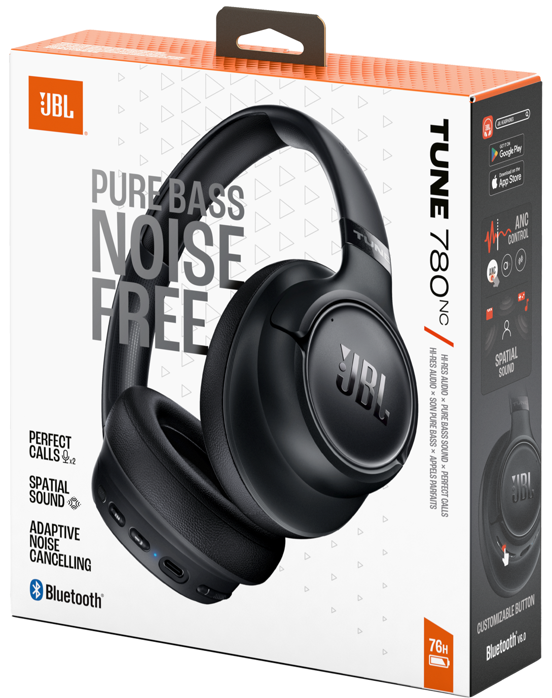 Handsfree Bluetooth JBL Tune 780NC, MultiPoint, A2DP, ANC, Black, Resealed JBLT780NCBLK