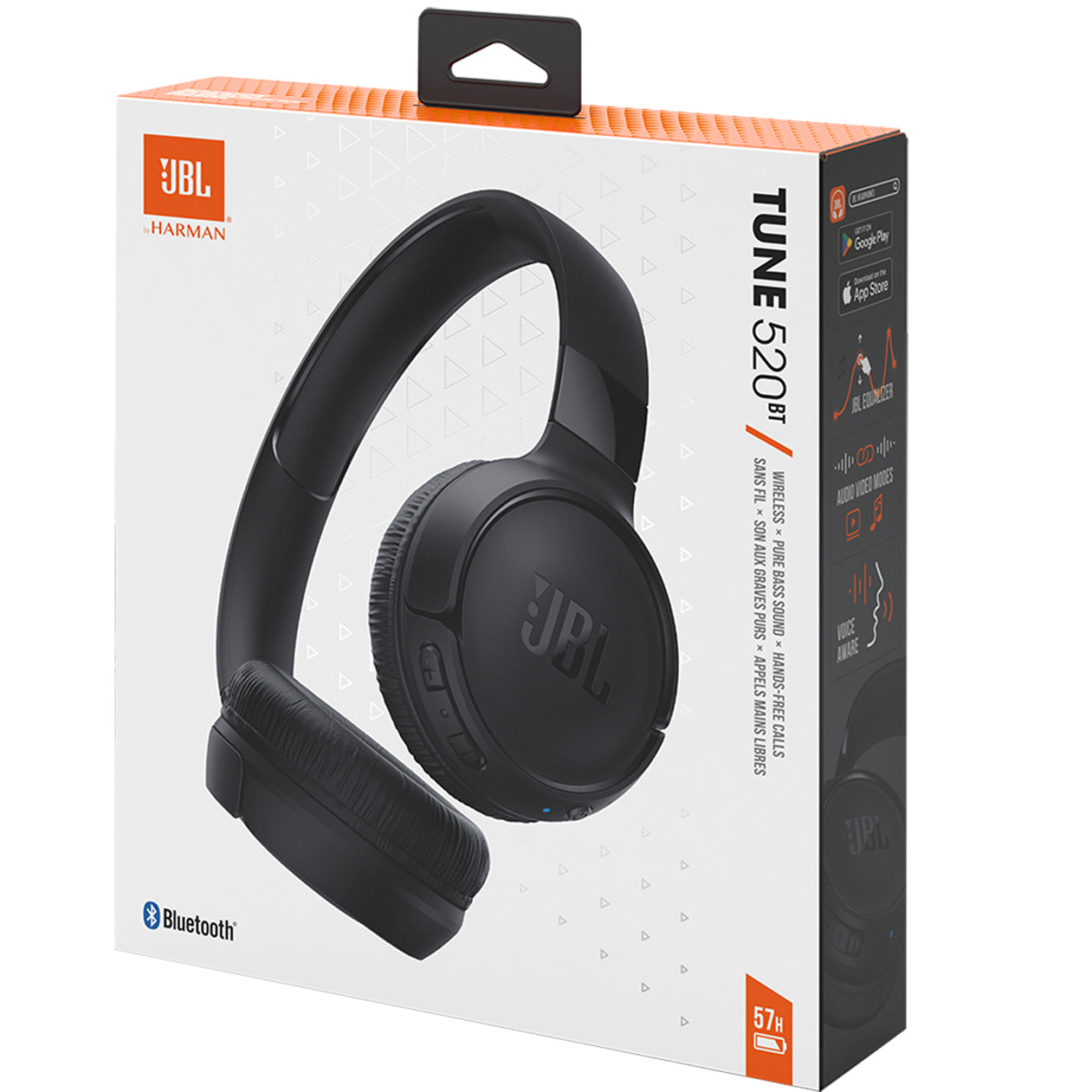 Bluetooth Handsfree JBL Tune 520BT, MultiPoint, Black, Refurbished