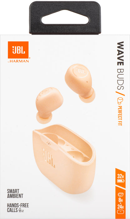 Handsfree Bluetooth JBL Wave Buds, TWS, Beige, Resealed JBLWBUDSBEG