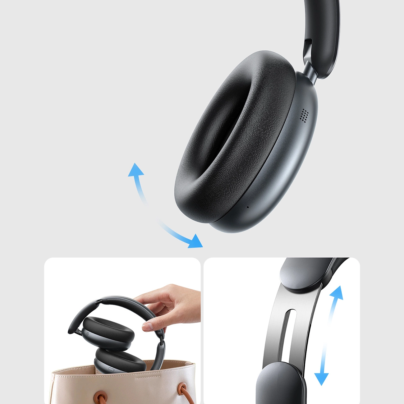 Bluetooth Handsfree Joyroom JR-JH1, A2DP, ANC, Black