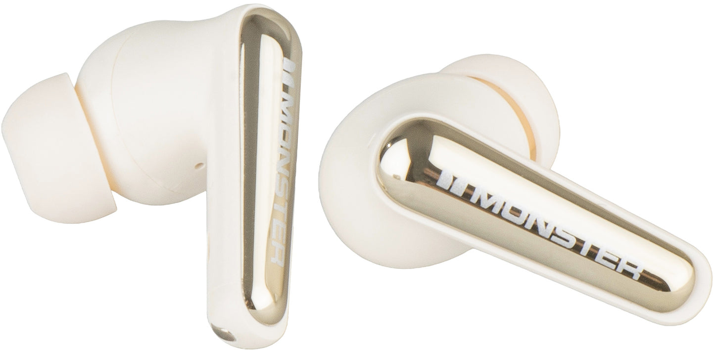 Bluetooth Handsfree Monster Clarity 200, TWS, ANC, Light Cream