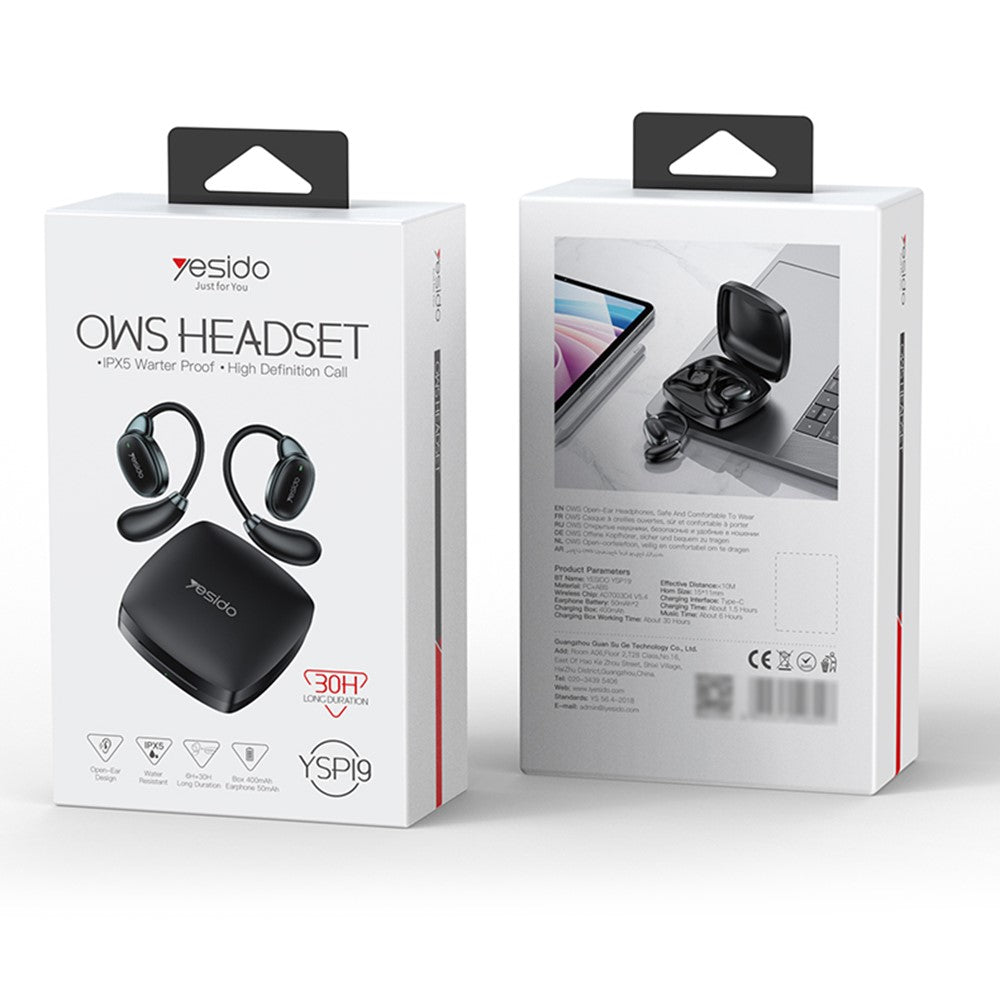 Handsfree Bluetooth Yesido YSP19 BL, TWS, Black