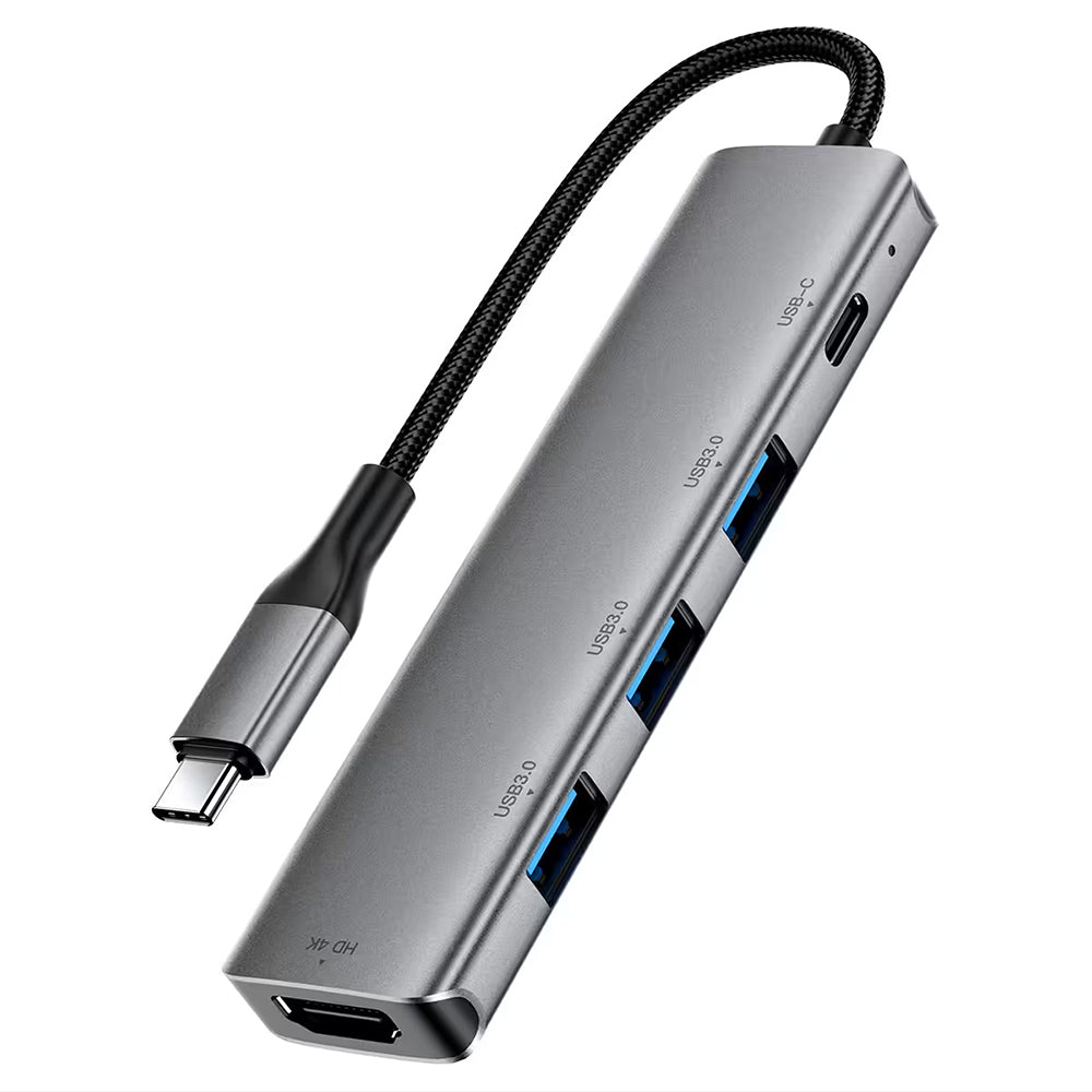 Acefast J16 USB-C Hub, 5-in-1, Gray