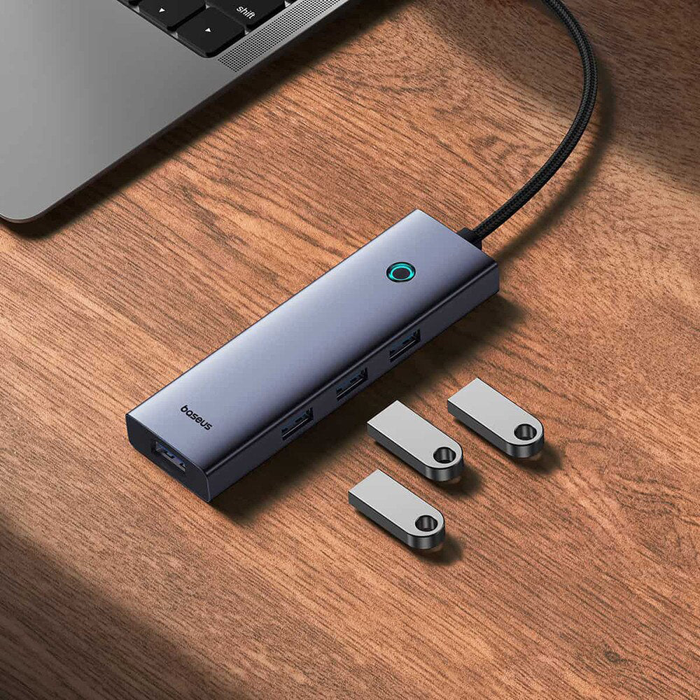 Baseus UltraJoy USB-C Hub, 4 x USB-A 3.0 - 1 x USB-C, Gray B00052801811-01