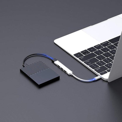 HAVIT HB41 USB-C Hub, 4in1, Silver