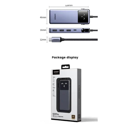 UGREEN CM888 (45155) Uno USB-C Hub, 6in1, Gray