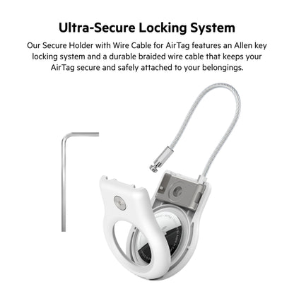 Belkin Wire Cable Case for Apple AirTag, White MSC009btWH