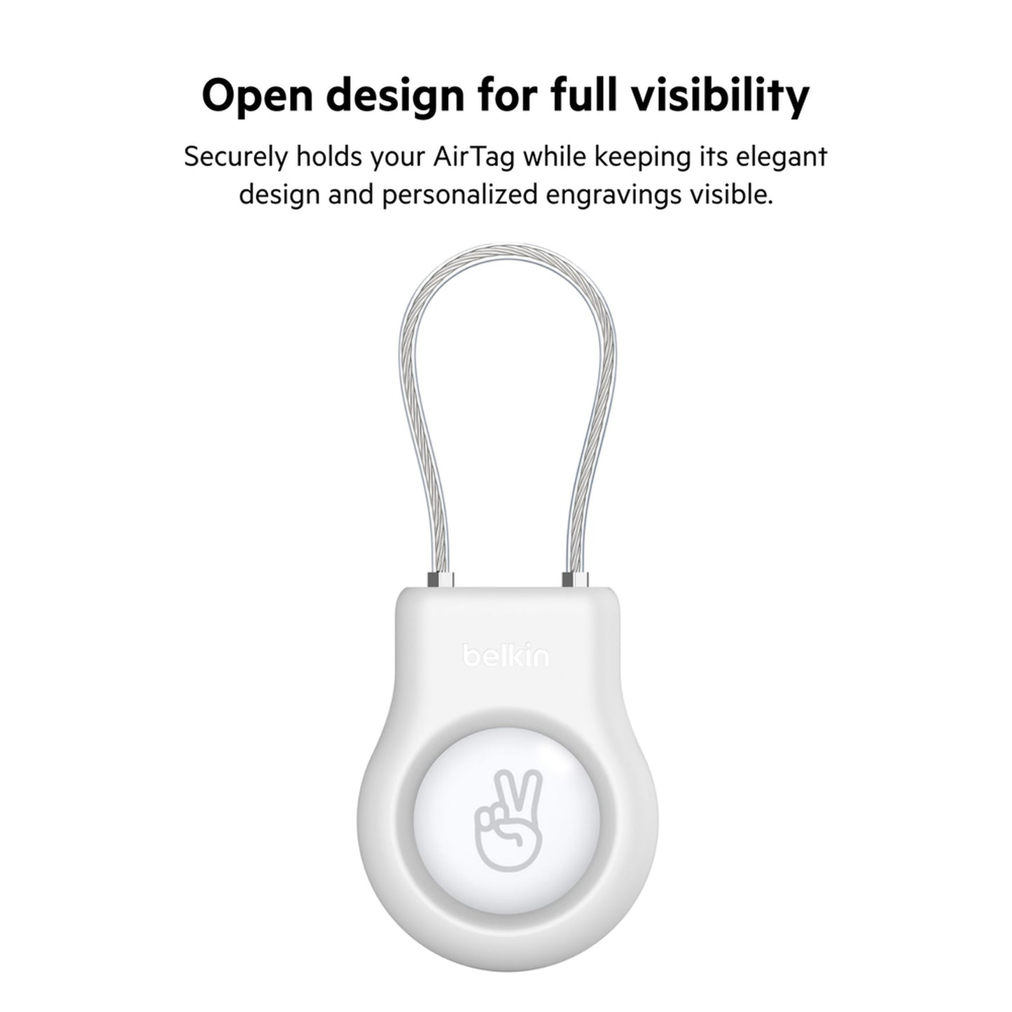 Belkin Wire Cable Case for Apple AirTag, White MSC009btWH