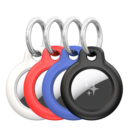 DUX DUCIS Secure Case for Apple AirTag, Set of 4 pieces, Black / White / Blue / Red