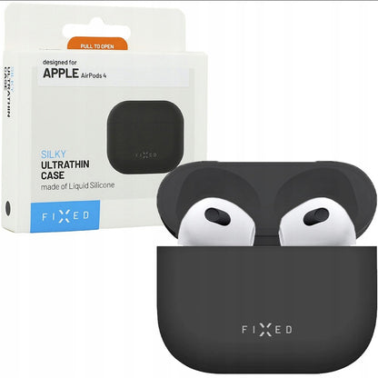 Fixed Silky Case for Apple AirPods 4, Black