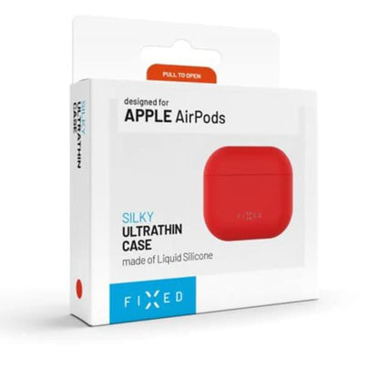 Fixed Silky Case for Apple AirPods 4, Red