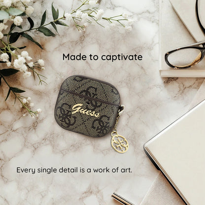 Guess 4G Charm Case for Apple AirPods 4, Pink