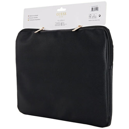 Guess Grained Triangle Logo Case for 14-inch Laptop, Black