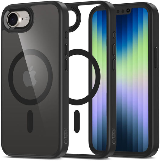 MagSafe Case for Apple iPhone 16e, Tech-Protect, Magmat Clear, Black
