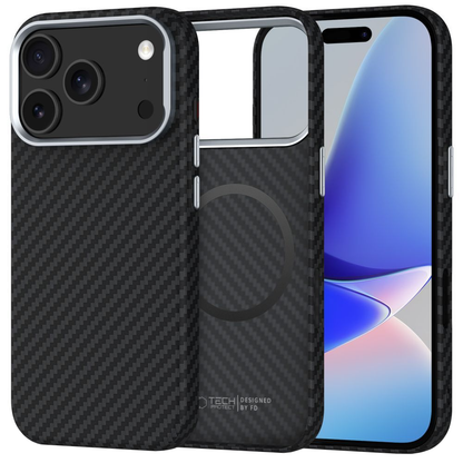 MagSafe Case for Apple iPhone 17 Pro Max, Tech-Protect, Ion Carbon, Black