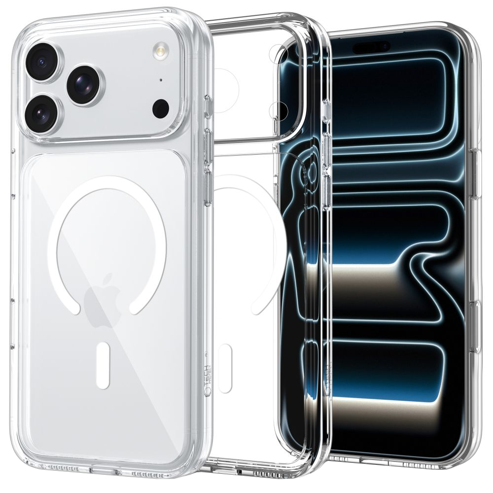 MagSafe Case for Apple iPhone 18 Pro / 17 Pro, Tech-Protect, Flexair Hybrid CC, Transparent