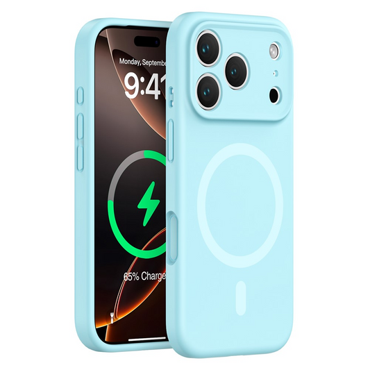 MagSafe Case for Apple iPhone 17 Pro Max, OEM, Liquid Silicone, Turquoise