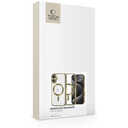 MagSafe Case for Apple iPhone 16, Tech-Protect, Magflex Satin, Gold 