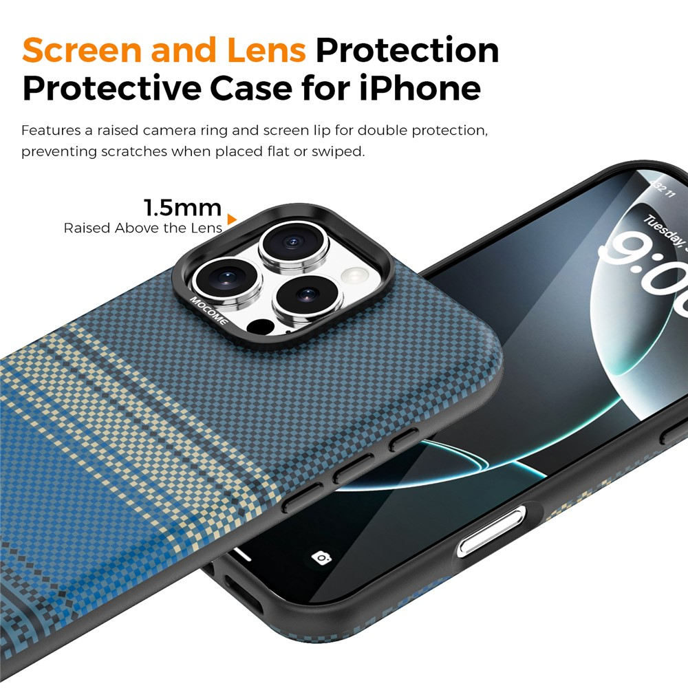 MagSafe Case for Apple iPhone 16 Pro Max, OEM, Gradient Rainbow, Navy Blue