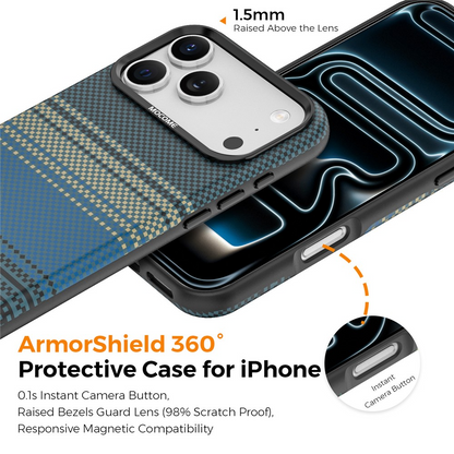 MagSafe Case for Apple iPhone 17 Pro Max, OEM, Gradient Rainbow, Navy Blue