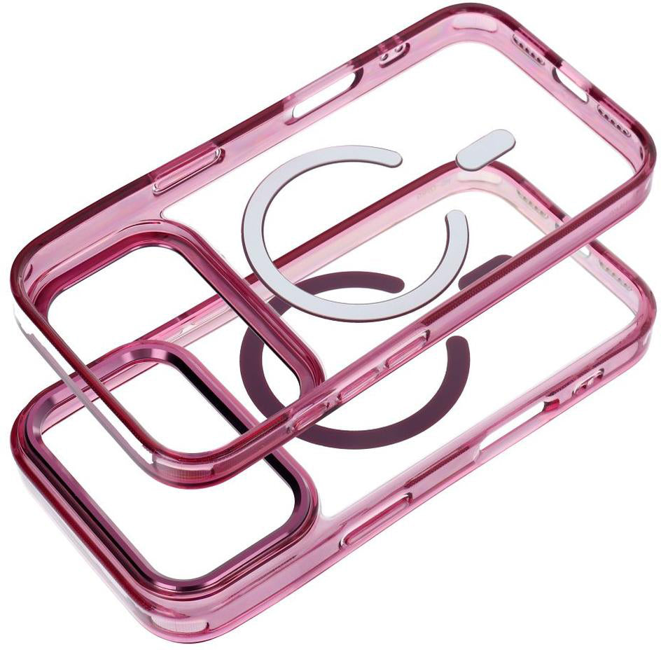 MagSafe Case for Apple iPhone 18 Pro / iPhone 17 Pro, OEM, Frame Clear Hybrid, Burgundy