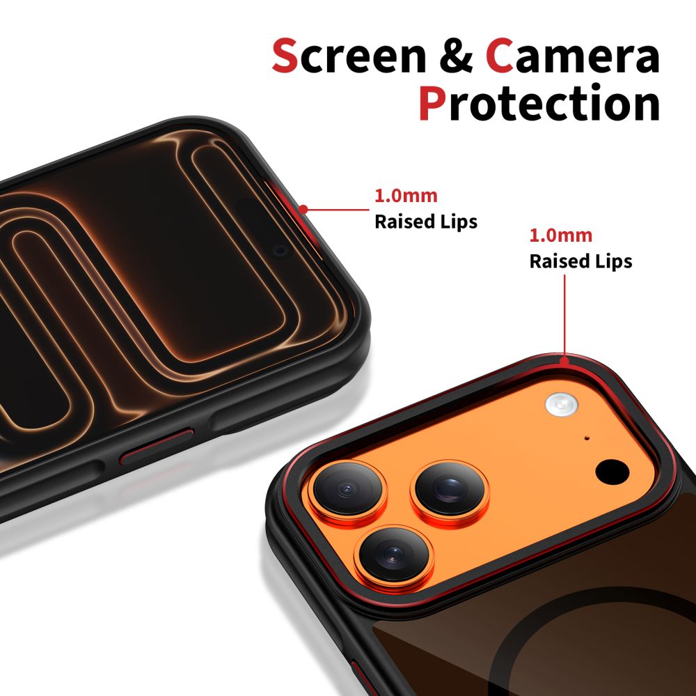MagSafe Case for Apple iPhone 17 Pro Max, Tech-Protect, Maghybrid, Black
