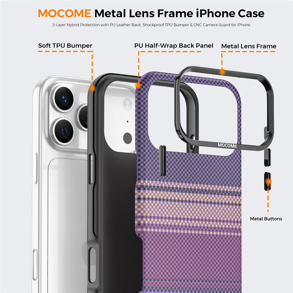 MagSafe Case for Apple iPhone 17 Pro Max, OEM, Gradient Rainbow, Purple