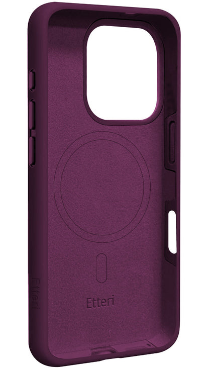 MagSafe Case for Apple iPhone 16 Pro, Etteri, Silicone Mag, Burgundy