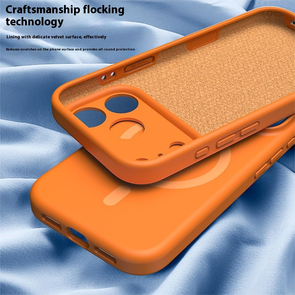 MagSafe Case for Apple iPhone 17 Pro Max, OEM, Liquid Silicone, Orange