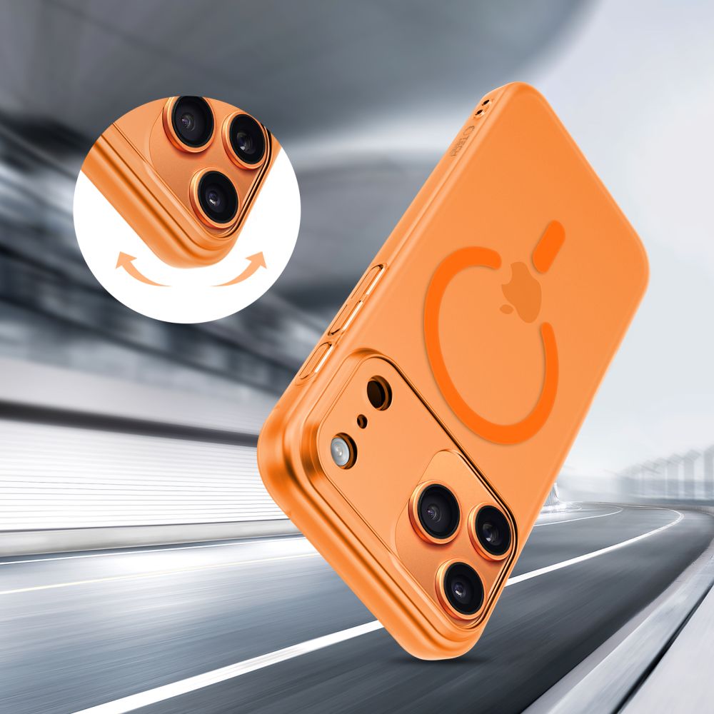 MagSafe Case for Apple iPhone 17 Pro, Tech-Protect, MagSlim, Matte Orange