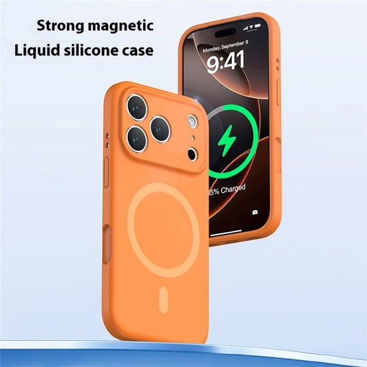 MagSafe Case for Apple iPhone 17 Pro, OEM, Liquid Silicone, Black