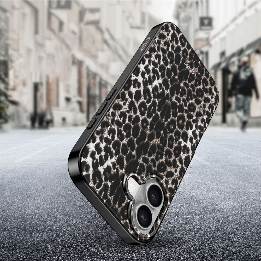 MagSafe Case for Apple iPhone 17, Tech-Protect, Lamano Leopard, Black