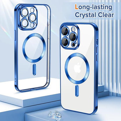 MagSafe Case for Apple iPhone 12 Pro Max, Techsuit, Luxury Crystal, Dark Blue