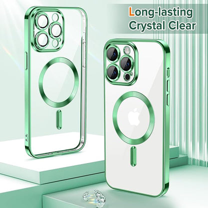 MagSafe Case for Apple iPhone 12 Pro Max, Techsuit, Luxury Crystal, Light Green