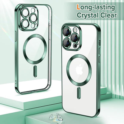 MagSafe Case for Apple iPhone 12 Pro Max, Techsuit, Luxury Crystal, Dark Green