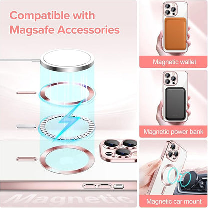 MagSafe Case for Apple iPhone 12 Pro, Techsuit, Luxury Crystal, Pink