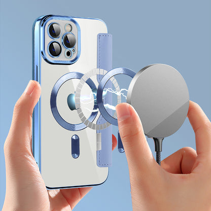 MagSafe Case for Apple iPhone 12 Pro, Techsuit, SmartMag Book, Blue