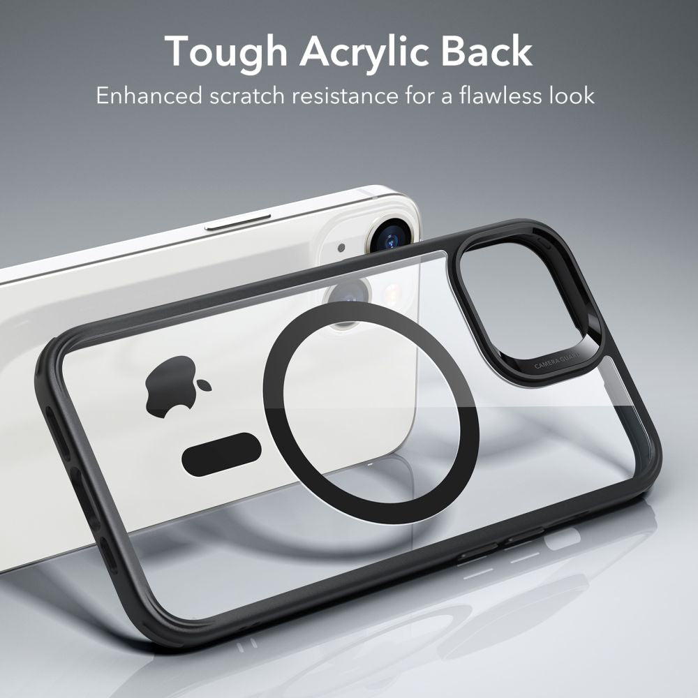 MagSafe Case for Apple iPhone 14 / 13, ESR, Classic Hybrid, Black Transparent