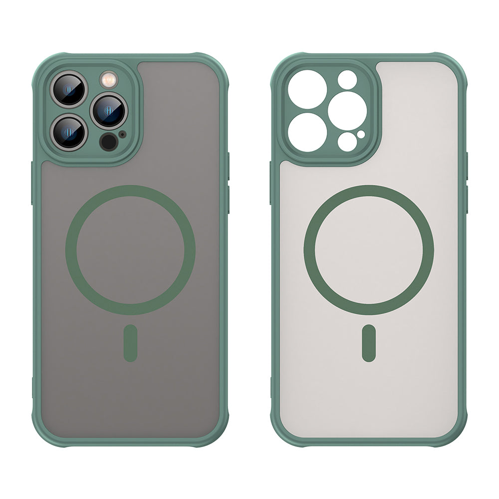 MagSafe Case for Apple iPhone 13 Pro, Techsuit, HaloFrost II, Green