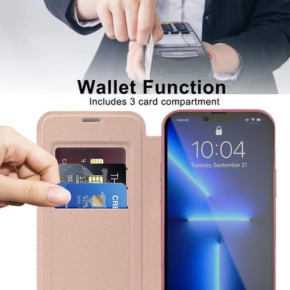 MagSafe Case for Apple iPhone 13 Pro, Techsuit, SmartMag Book, Pink