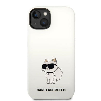 MagSafe Case for Apple iPhone 14 Plus, Karl Lagerfeld, Choupette Silicone, White