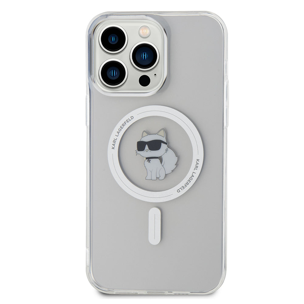 MagSafe Case for Apple iPhone 14 Pro Max, Karl Lagerfeld, IML Choupette, Transparent