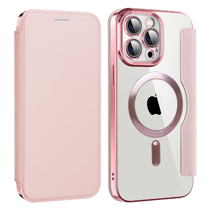 MagSafe Case for Apple iPhone 14 Pro Max, Techsuit, SmartMag Book, Pink