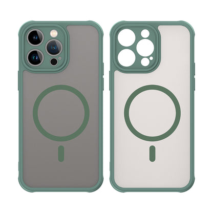 MagSafe Case for Apple iPhone 14 Pro, Techsuit, HaloFrost II, Green