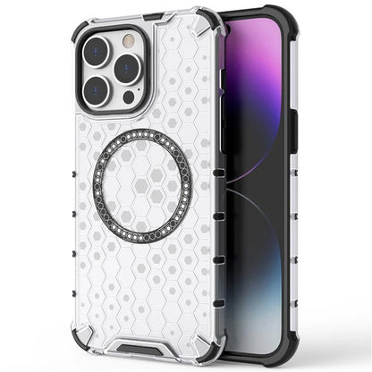 MagSafe Case for Apple iPhone 14 Pro, Techsuit, HoneyComb Shield, Black